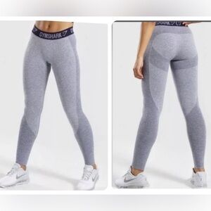 GYMSHARK Flex Classic Legging in Grey with Logo Band Tights Size XS